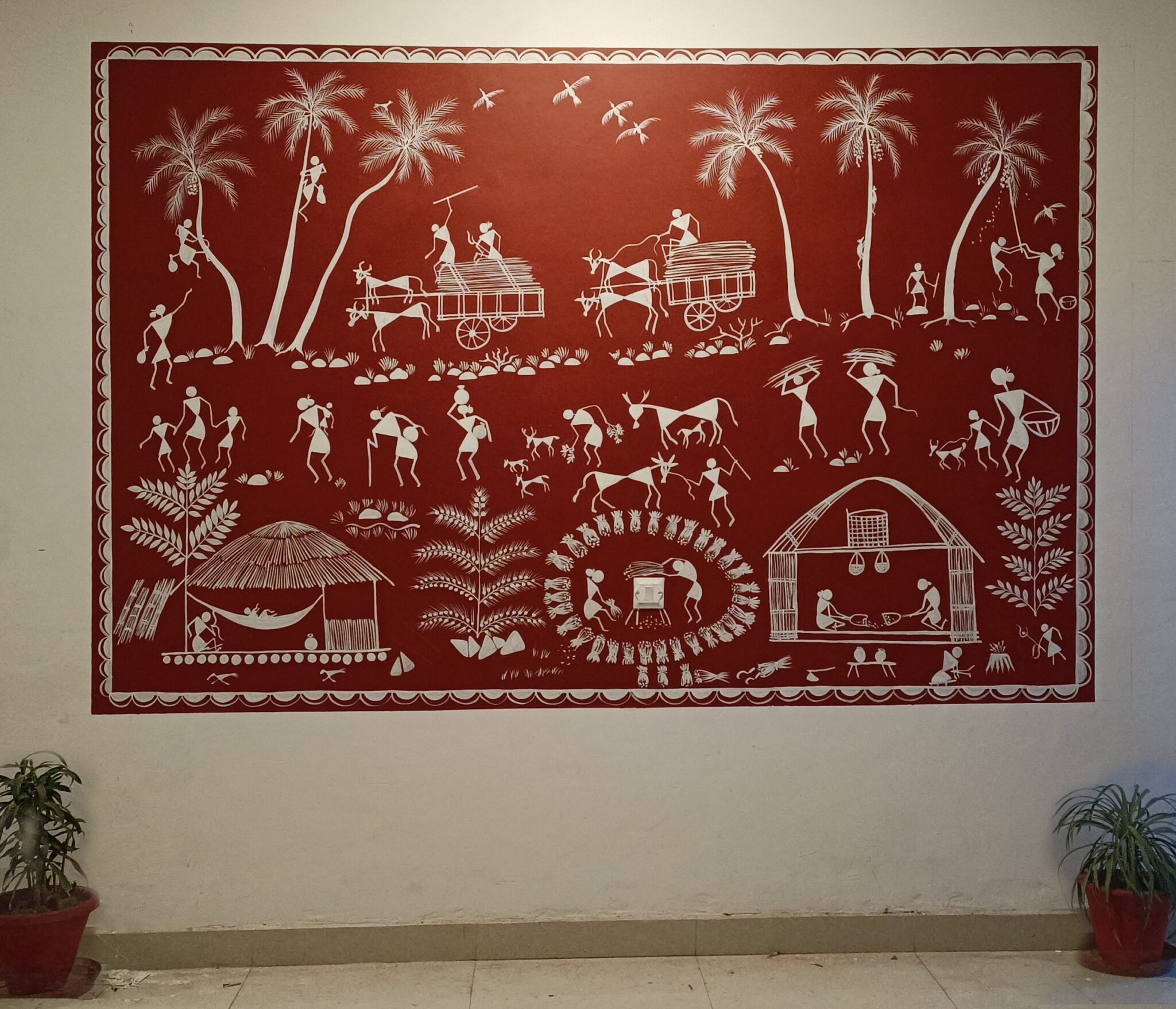 Warli painting Artist in Delhi NCR and Gurugram, Warli painting Artist, Traditinal warli wall painting artist in Delhi NCR and Gurugram